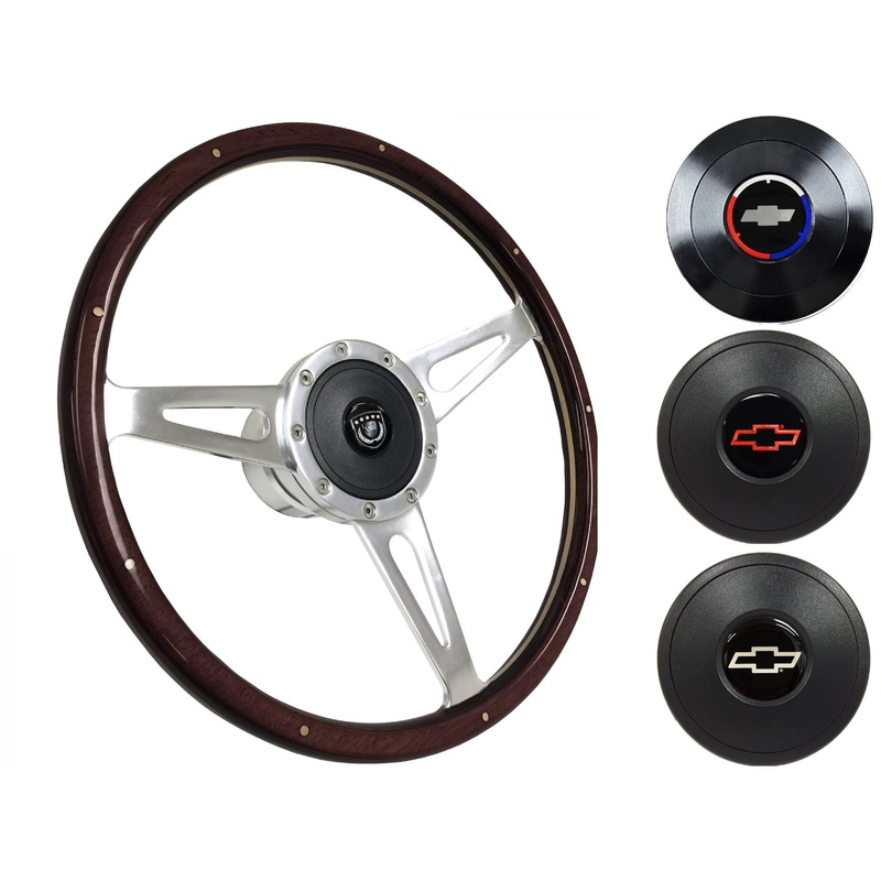 1962-68 Chevy Nova Steering Wheel Kit | Deluxe Espresso Wood | ST3053A