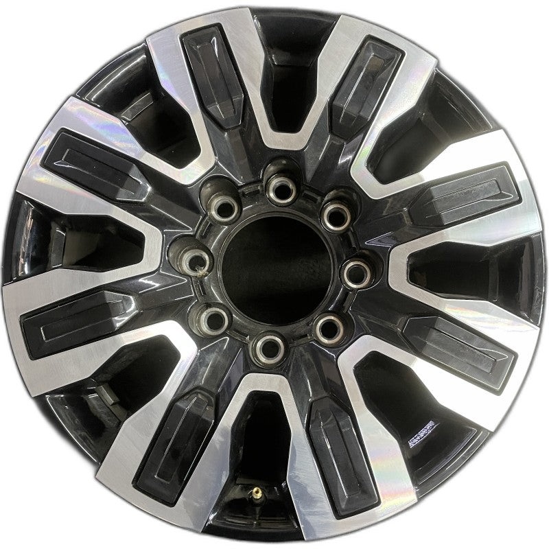 20″ SIERRA 2500 PICKUP 24 20×8.5 8 spoke raised spoke machined with black pockets black inserts opt Q7H Original OEM Wheel Rim