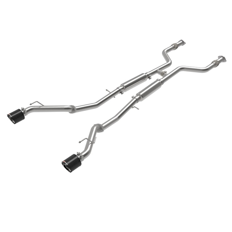 aFe POWER Takeda 23-24 Nissan Z 2 1/2in 304 SS Cat-Back Exhaust System w/ Carbon Fiber Tips | 49-36138-C
