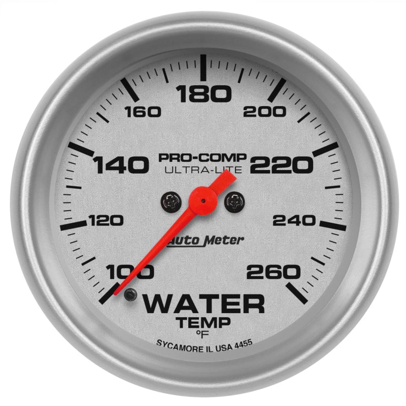 Autometer Ultra-Lite 2-5/8in 100-260F Water Temp Gauge – Digital Stepper Motor