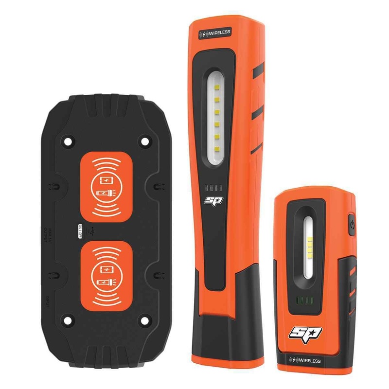 SP Tools USA – WORK LIGHT/FLASHLIGHT – SMD LED – WIRELESS CHARGING – TWIN PACK
