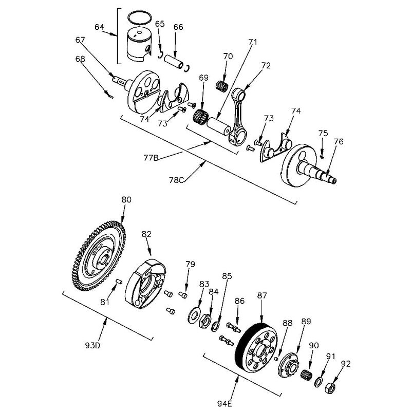 76. W150/MR Mini Rok PTO Crank Half