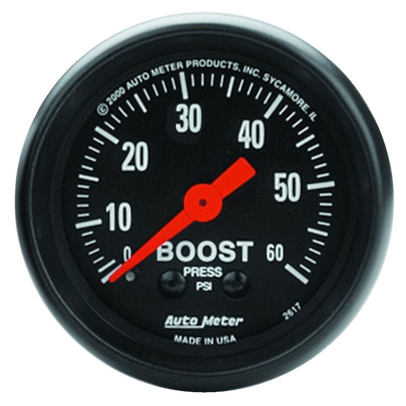 Autometer Z Series 52mm 0-60 PSI Mechanical Boost Gauge (2617)