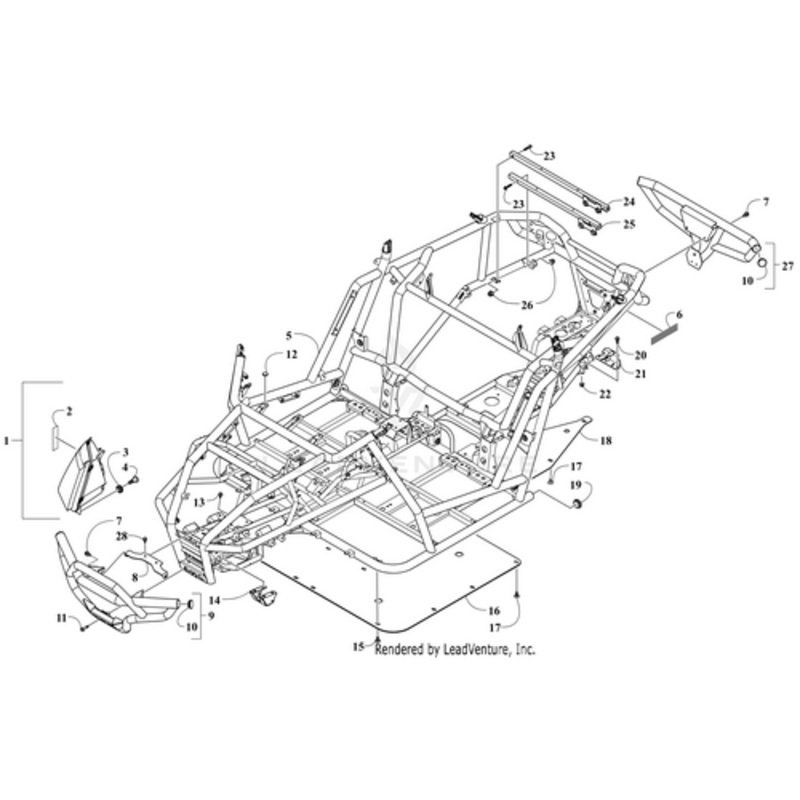 Front Bumper-Pkg-Med Grn (Inc. Two No. 10) by Arctic Cat