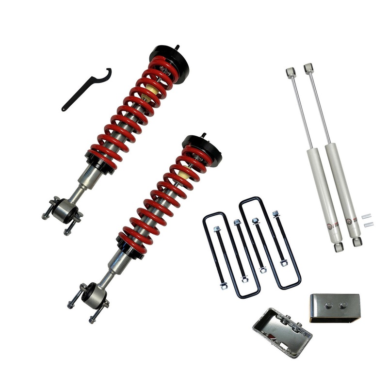 1-4 Inch Adjustable Coilovers/3 Inch Rear Blocks w/ U Bolts and Shocks Freedom Off-Road