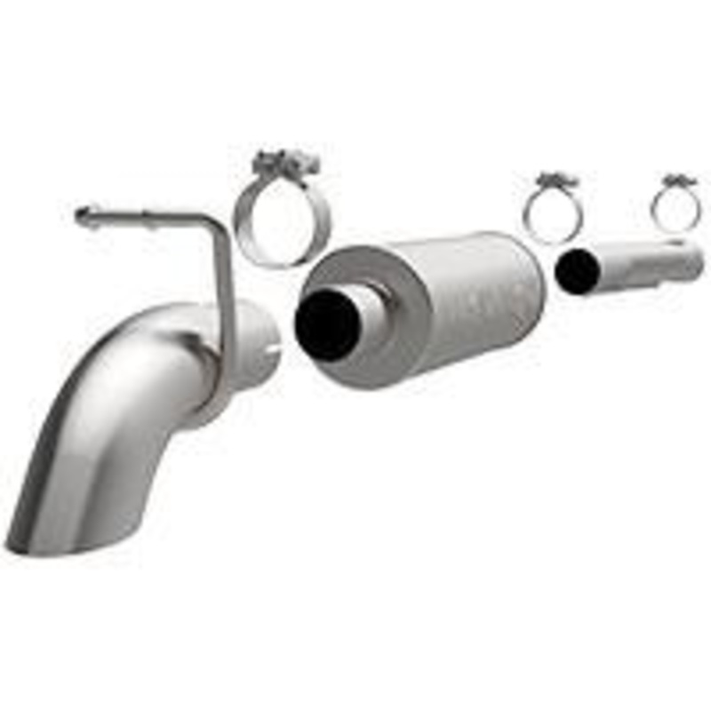 2012-2014 Jeep Wrangler JK Unltd V6 3.6L Cat Back Exhaust; Turn Down In Front Of Rear Tire by Magnaflow (17144)