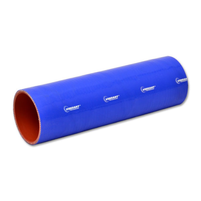 Vibrant 4 Ply Reinforced Silicone Straight Hose Coupling – 3.25in I.D. x 12in long (BLUE)