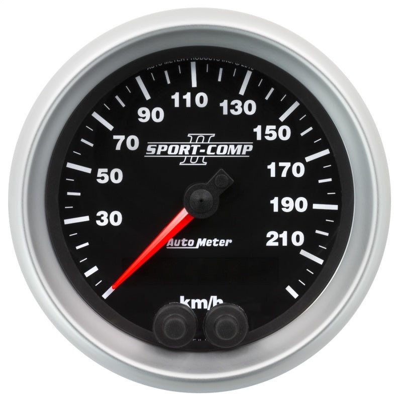 Autometer Sport-Comp II 3-3/8in. 0-225KM/H GPS Speedometer Gauge Universal | 3680-M