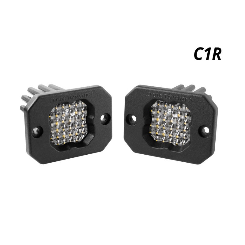 Diode Dynamics Stage Series C1R – White Flood Flush Mount LED Pod (Pair)