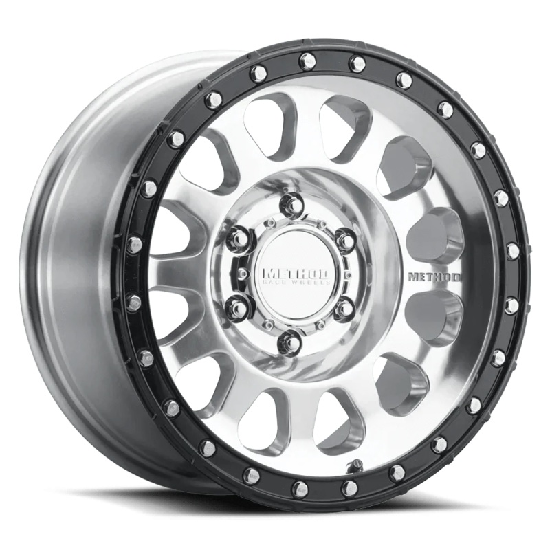 Method Race Wheels MR315 17″ 8×165.1 Polished w/ Gloss Black Lip