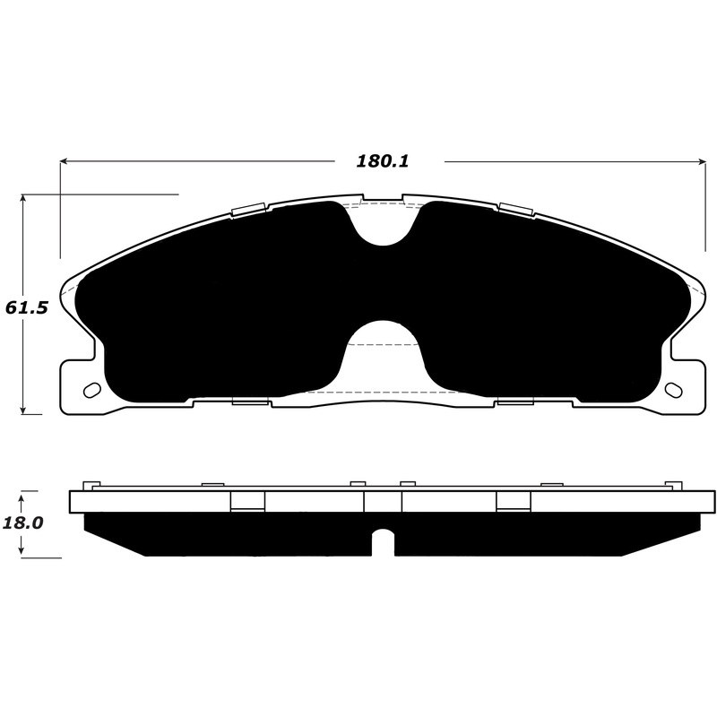Porterfield Brake Pads for 2014 LINCOLN MKT Gray Calipers