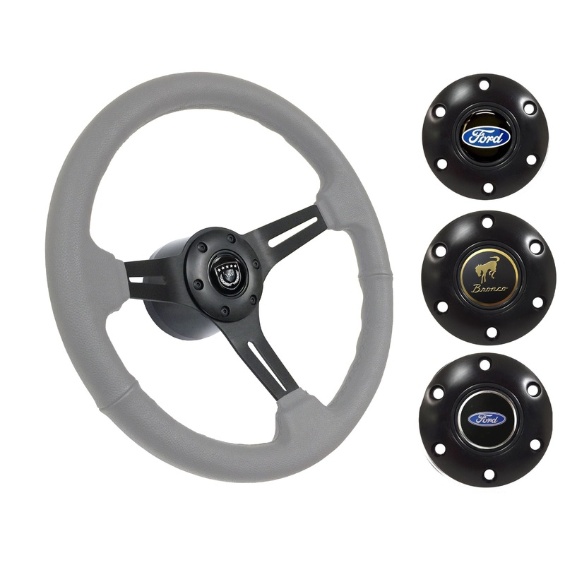 1978-91 Ford Bronco Steering Wheel Kit | Grey Leather | ST3060GRY