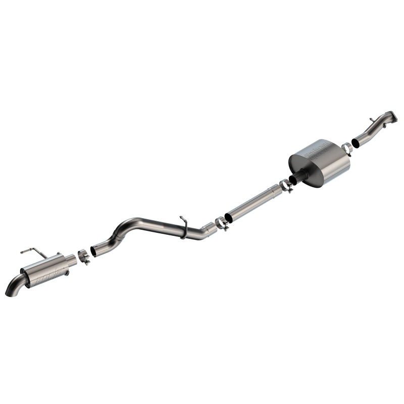 Borla 21-22 Ford Bronco 2.7L 2DR/4DR T-304 Stainless Steel Cat-Back Touring Exhaust – Brushed