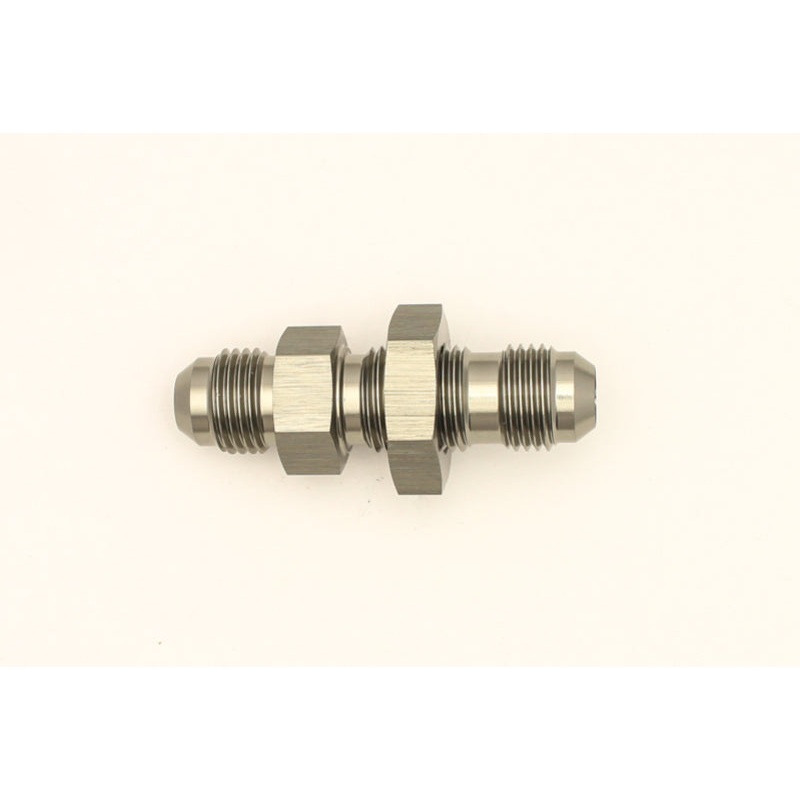 DeatschWerks 6AN Male Flare To 6AN Male Flare Bulkhead Adapter (Incl. Nut)