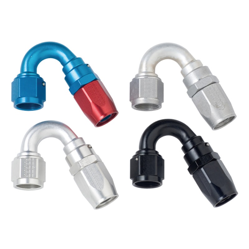 Fragola -4AN x 150 Degree Power Flow Hose End – Black