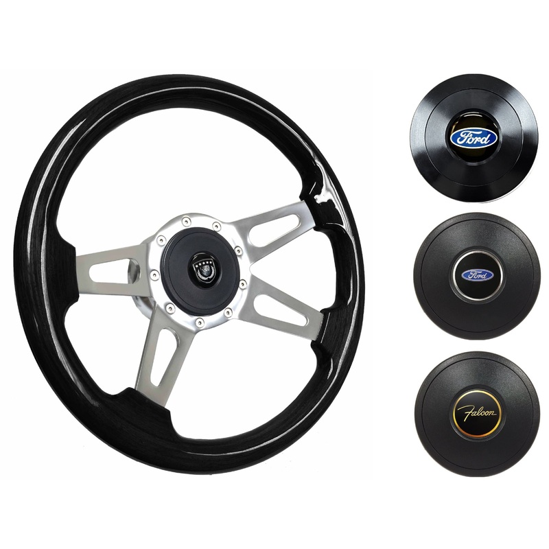 1965-69 Ford Falcon Steering Wheel Kit | Black Ash Wood | ST3079