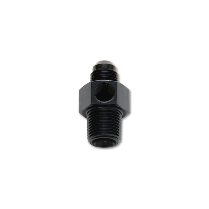 Vibrant -8AN Male to 3/8in NPT Male Union Adapter Fitting w/ 1/8in NPT Port