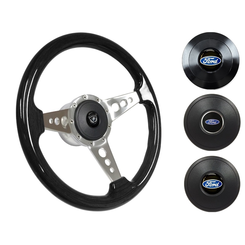 1961-65 Ford Truck Steering Wheel Kit | Black Ash Wood | ST3075