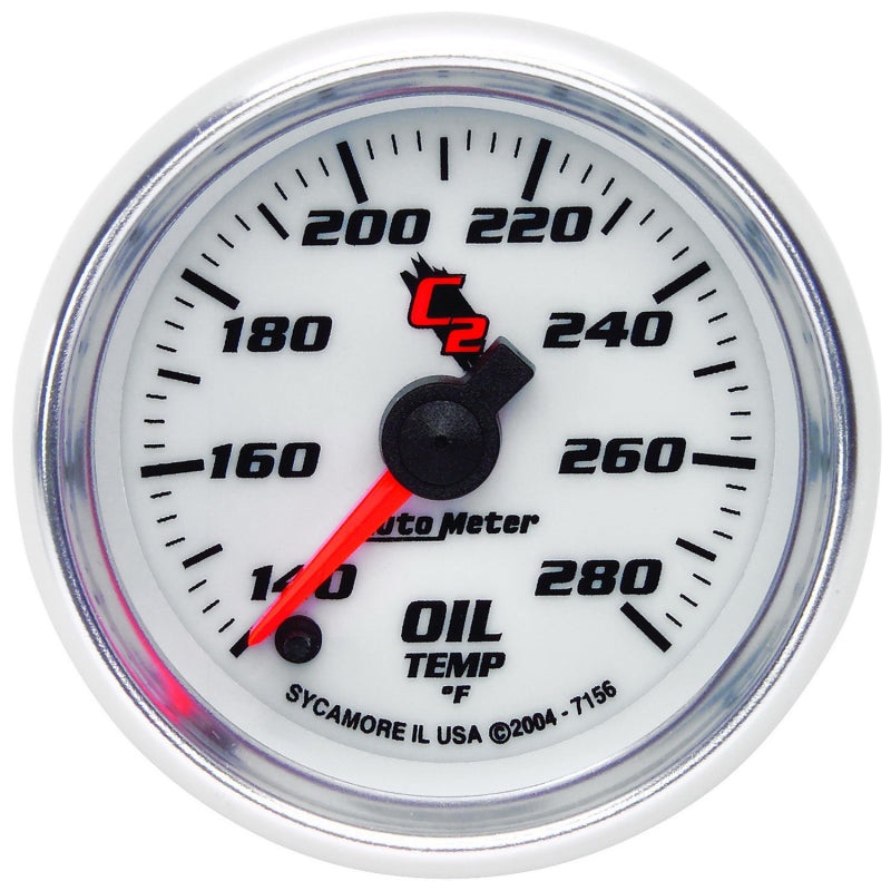 Autometer C2 52mm 140 – 280 Deg. F Electronic Oil Temp Gauge