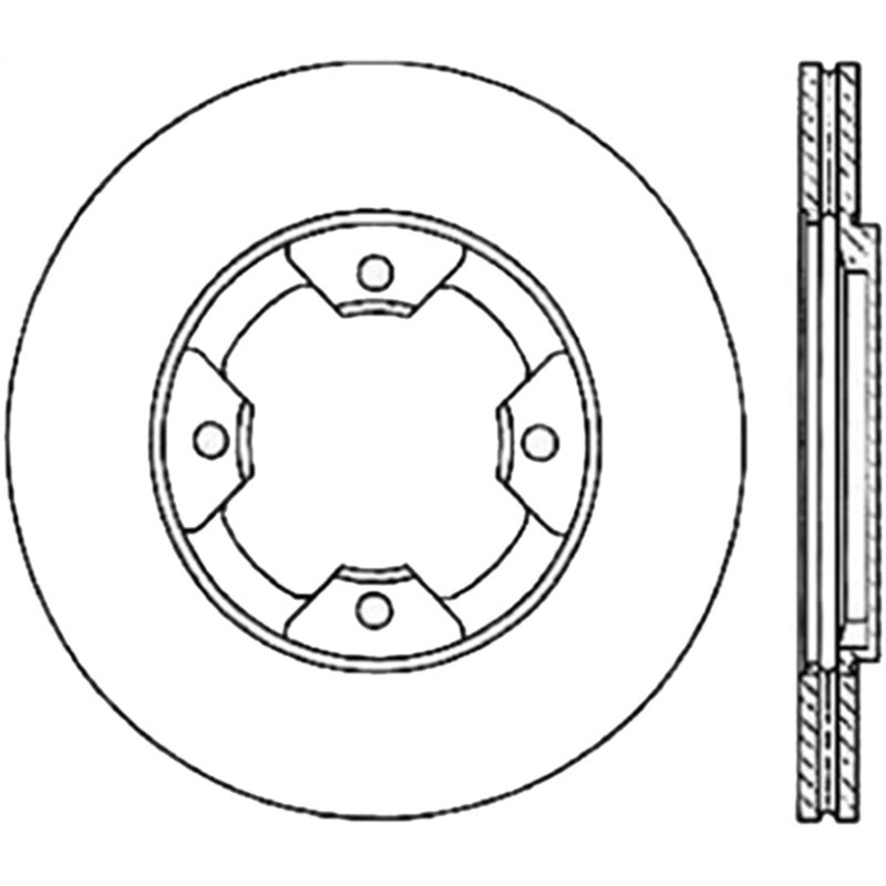 StopTech Power Slot 84-85 Nissan 300ZX Slotted & Drilled Left Front Rotor