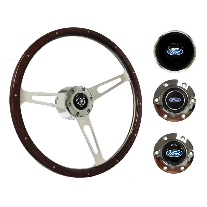 1965-68, 70-77 Ford Truck Steering Wheel Kit | Deluxe Espresso Wood | ST3553A