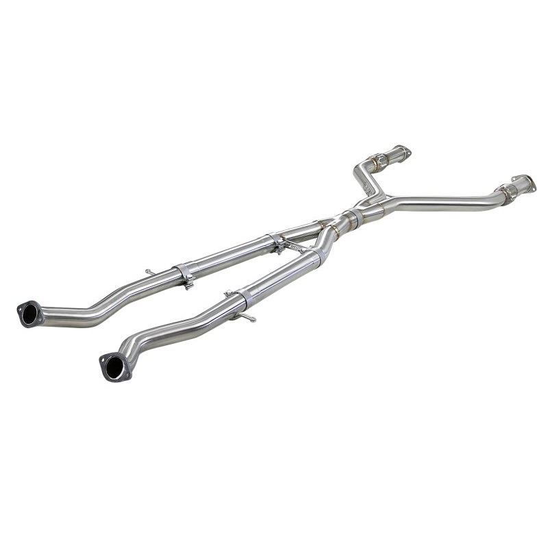 aFe Takeda 2.5in to 3in 304 SS Y-Pipe Exhaust System Infiniti Q50 2016-21 / Q60 V6-3.0L 2016-21 | 49-36131