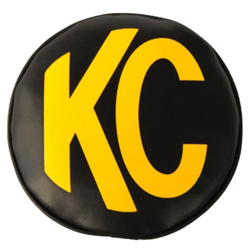 KC HiLites KC Hilites Light Cover – 8in / Soft / Black/Yellow KC HID Logo / Pair (KC5818)