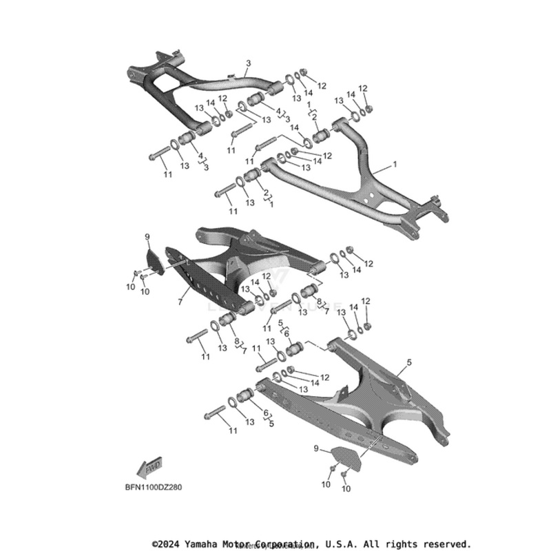Rear Arm Assembly 2 by Yamaha