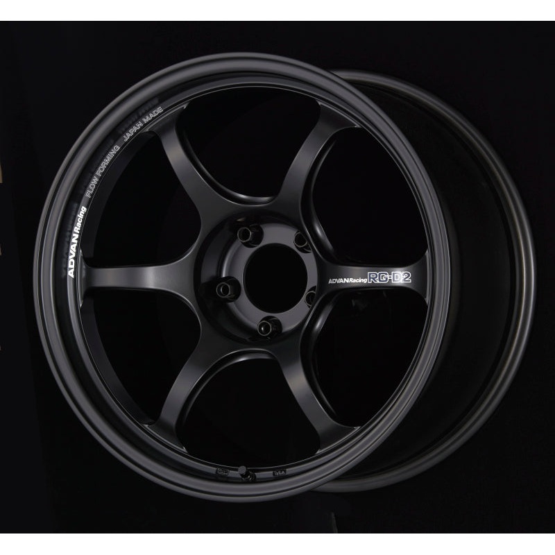 Advan RG-D2 17×7.5 +38 4-100 Semi Gloss Black Wheel