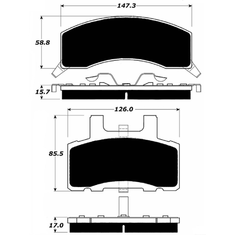 Porterfield Brake Pads for 1997 GMC SUBURBAN 1500 4WD 13″ Rear Shoe