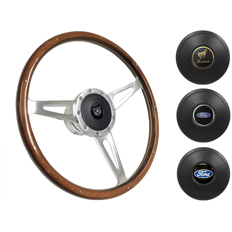1966-72 Ford Bronco Steering Wheel Kit | Deluxe Walnut Wood | ST3053