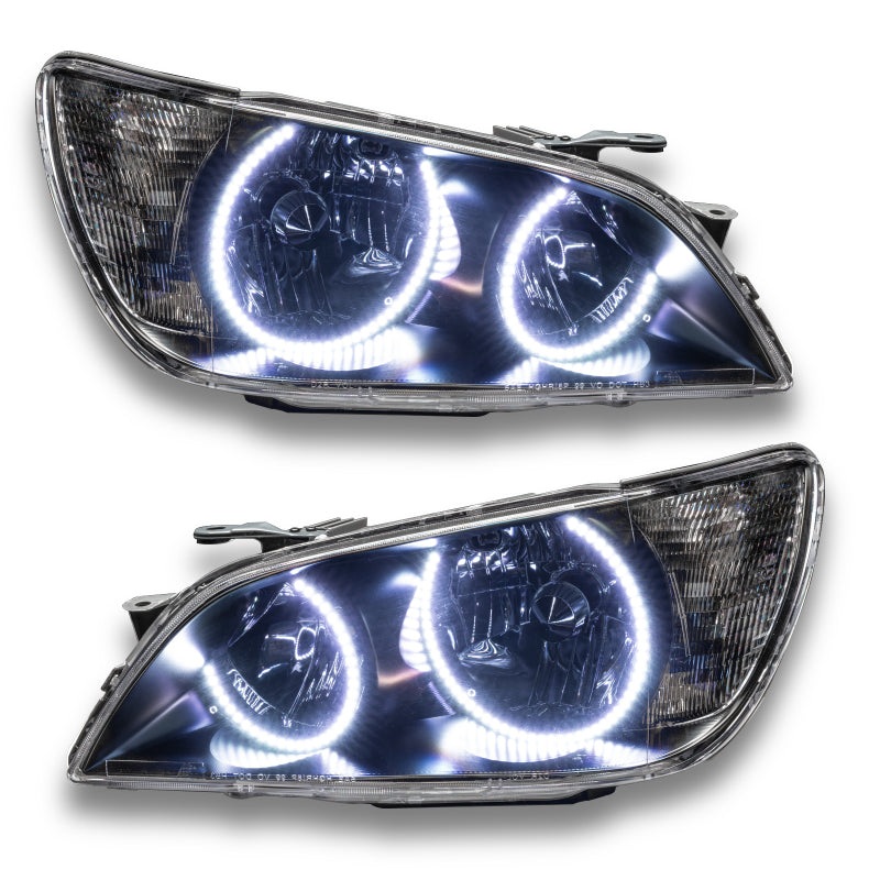 Oracle Pre-Assembled Halo Headlights Non HID Black White Lexus IS 300 2001-2005 | Orl7113-001