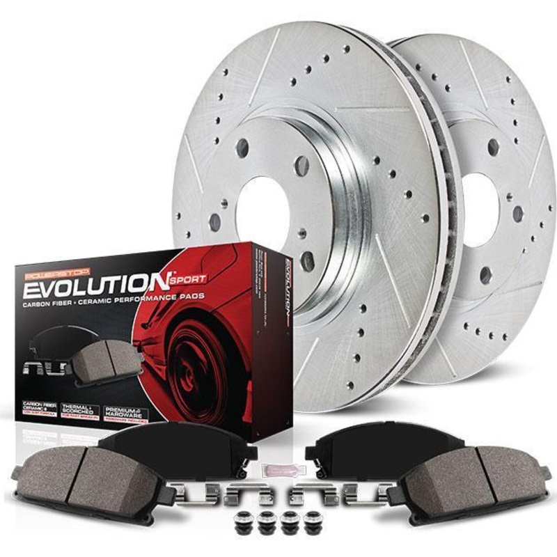 Power Stop Z23 Evolution Sport Brake Kit – Front | 2015-2021 VW Golf R & GTI Mk7 w/ Performance Brakes (K7175)