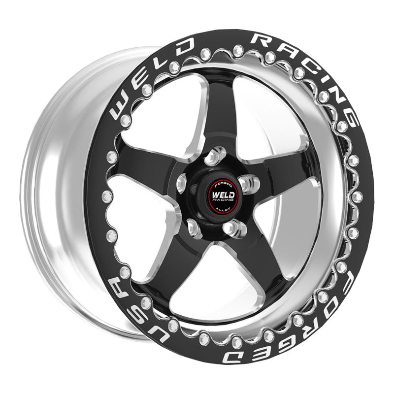 Weld S71 15×8.33 / 5×4.5 BP / 4.5in. BS Black Wheel (Low Pad) – Black Single Beadlock
