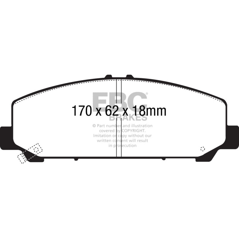 EBC 06-07 Infiniti QX56 5.6 (Akebono) Extra Duty Front Brake Pads