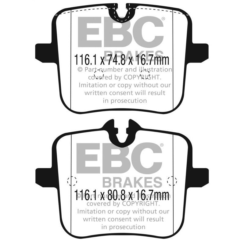 EBC 2018+ BMW M5 4.4TT (F90) Redstuff Rear Brake Pads
