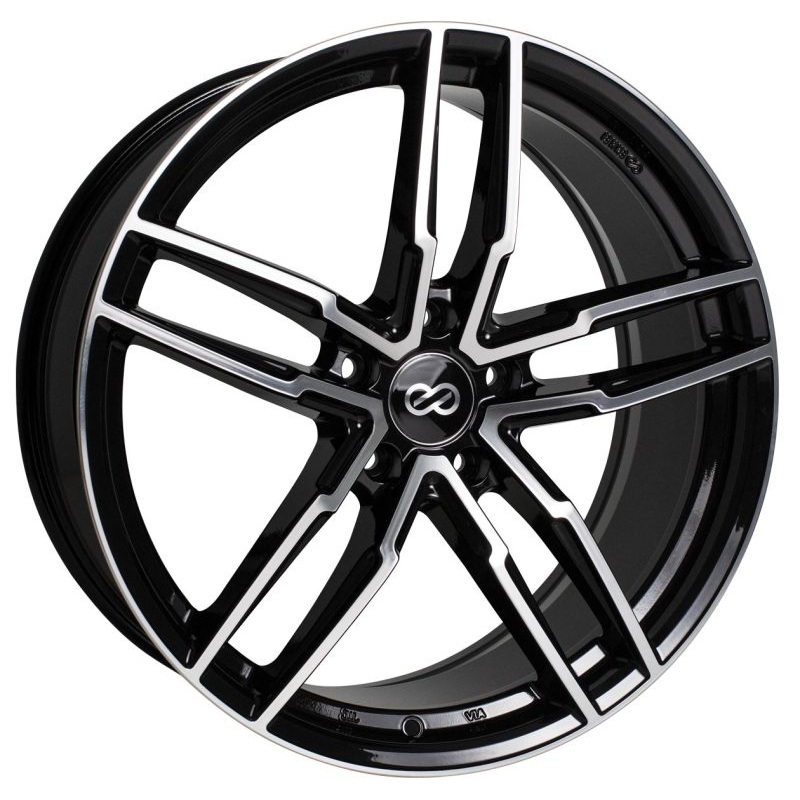 Enkei SS05 17×7.5 5×100 45mm Offset 72.6mm Bore Black Machined Wheel