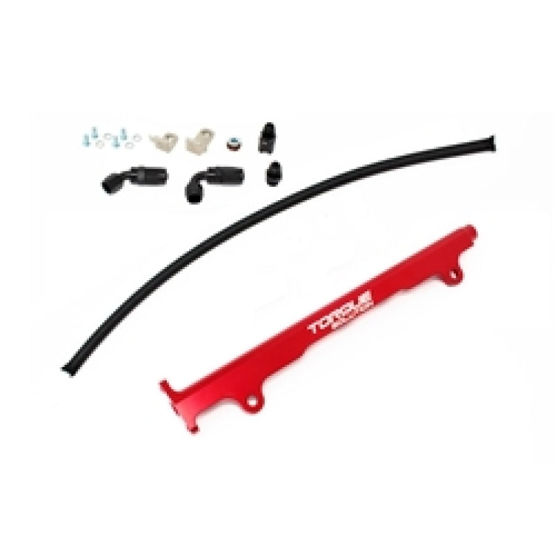 Torque Solution Mitsubishi Evo X Billet Aluminum Fuel Rail – Red