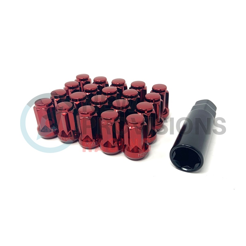 Circuit Performance Star Spine Drive Lug Nuts Red 12×1.25 – Universal