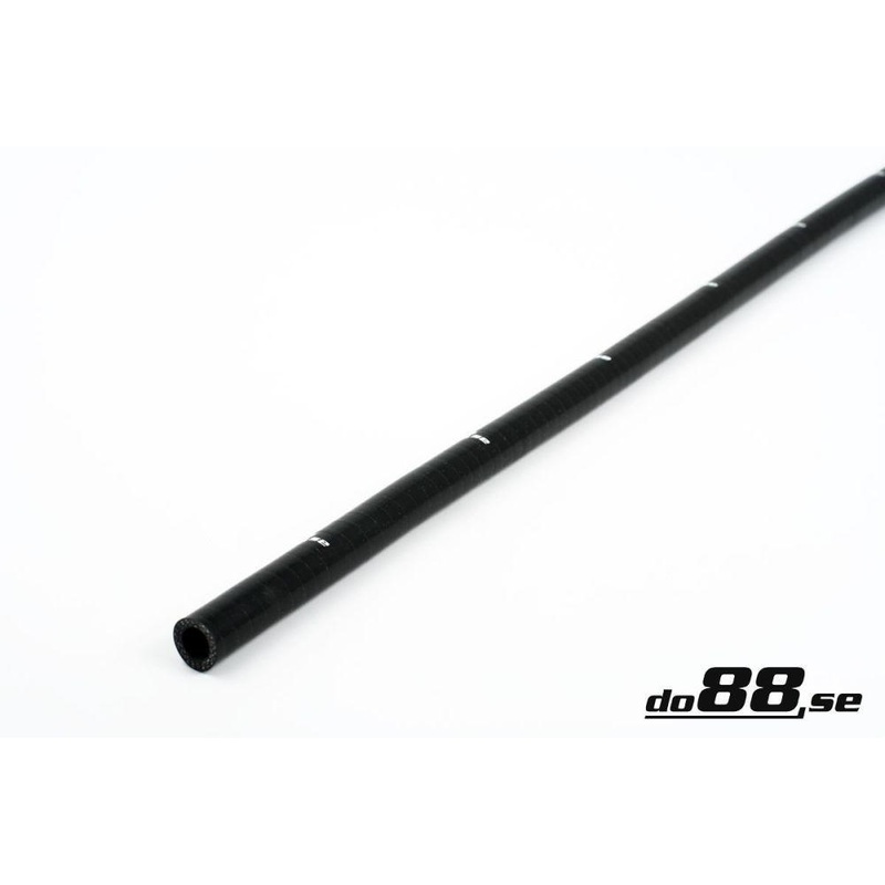 Silicone Hose Black straight length 0,375” (9,5mm)