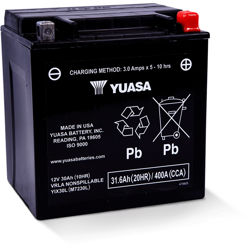 Yuasa YIX30L Maintenance Free AGM 12 Volt Battery