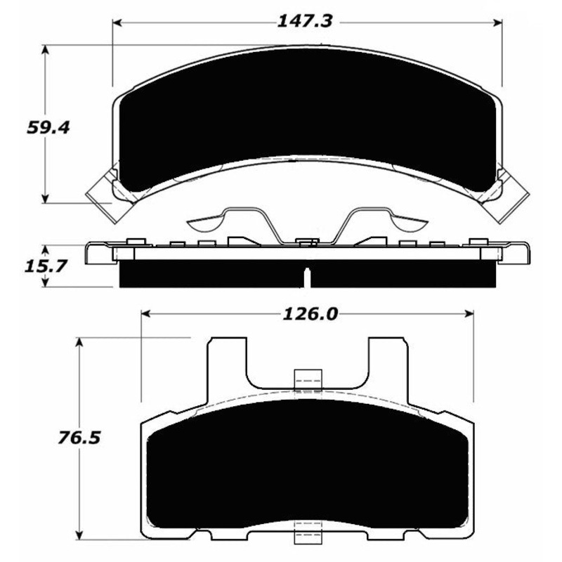 Porterfield Brake Pads for 1989 CHEVROLET K1500 4WD 10″ R/Drum Ext Cab Std Ch