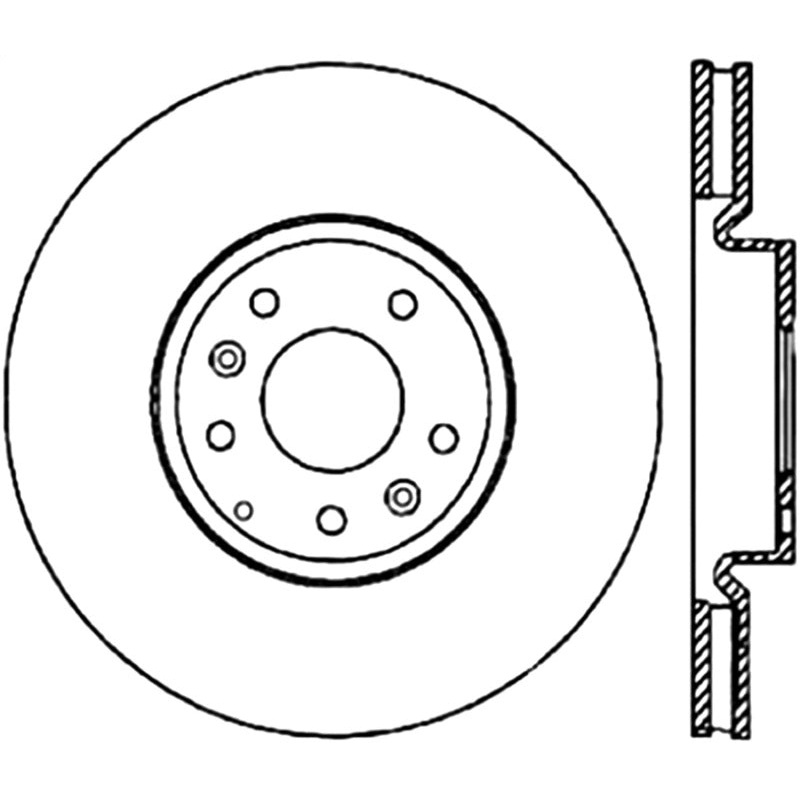 StopTech Power Slot 2003+ Mazda RX8 Slotted CRYO Right Front Rotor – SPORT SUSPENSION ONLY