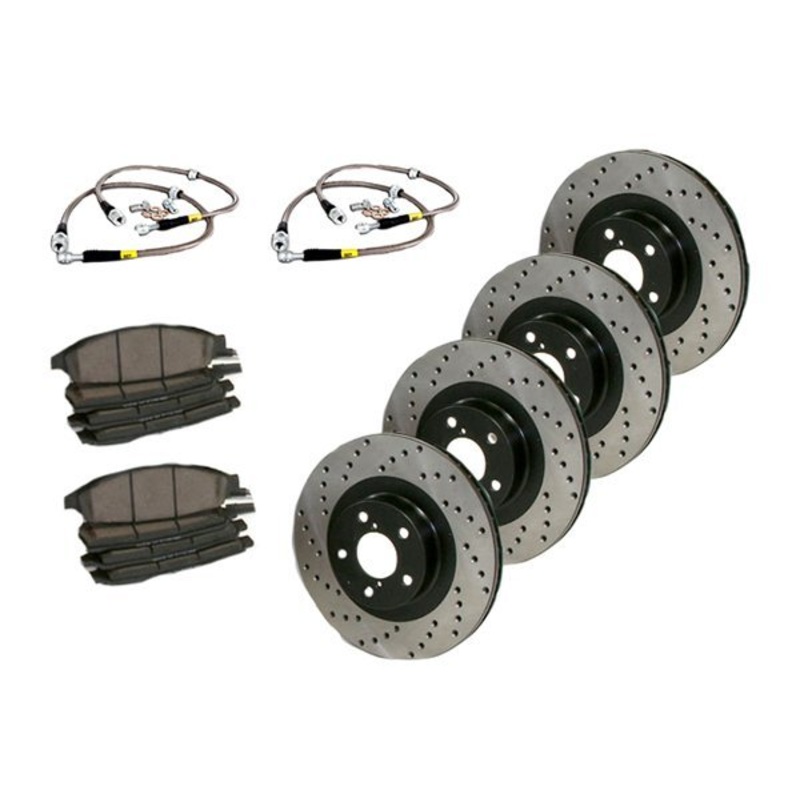 StopTech 6/02-08 Nissan 350Z Brembo Brakes Four Wheel Slotted Sport Brake Kit