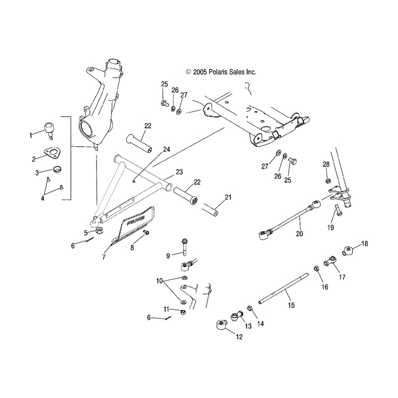 Tie Rod Assembly, 1/2 – 20 X 13 by Polaris