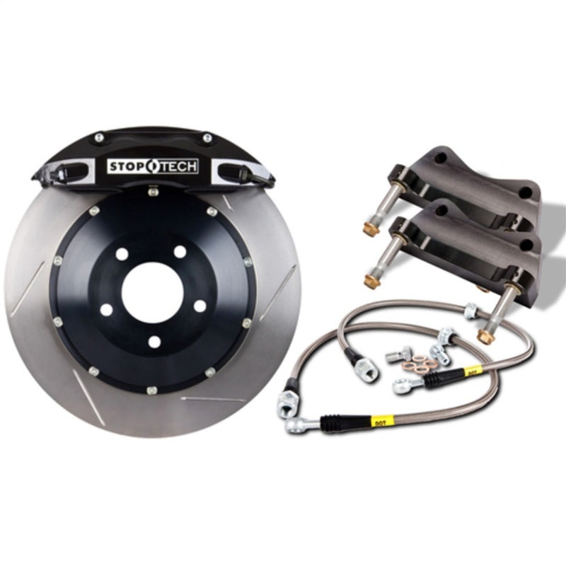 StopTech 00-04 BMW M5 Rear ST-40 Caliper 355x32mm Black Slotted Rotors