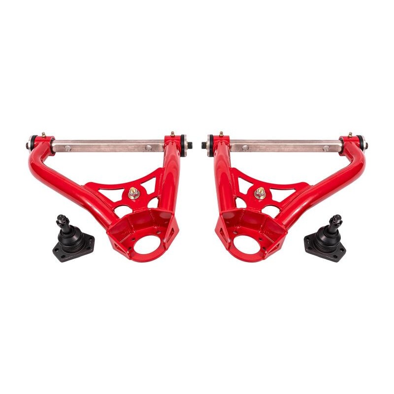 BMR 68-74 Chevrolet Nova Non-Adj. Upper A-Arms w/ STD. Ball Joint (Delrin) – Red