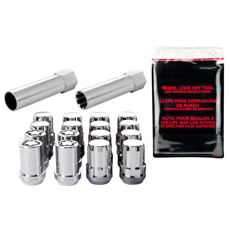 McGard SplineDrive Tuner 4 Lug Install Kit w/Locks & Tool (Cone) M12X1.5 / 13/16 Hex – Chrome