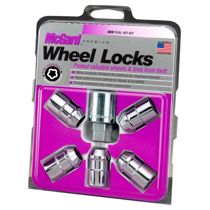 McGard Wheel Lock Nut Set – 5pk. (Cone Seat) 1/2-20 / 3/4 &13/16 Dual Hex / 1.46in. Length – Chrome
