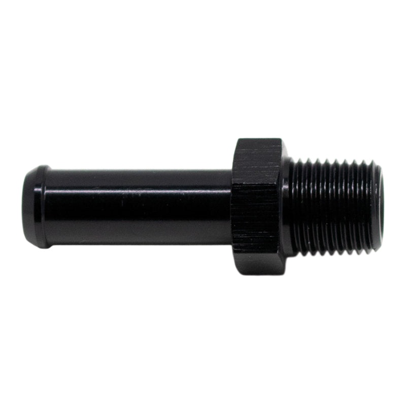 DeatschWerks 1/8in NPT Male Thread 5/16in Hose Barb – Anodized Matte Black